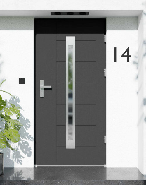 Drzwi zewnętrzne do domu z ościeżnicą aluminiową Libre 11 w systemie Alu extra RC2