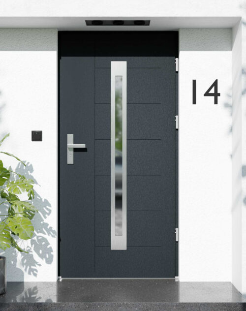 Drzwi zewnętrzne do domu z ościeżnicą aluminiową Libre 11 w systemie Alu extra RC2