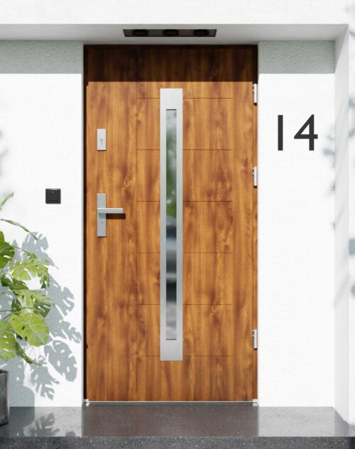 Drzwi zewnętrzne do domu z ościeżnicą aluminiową Libre 11 w systemie Alu