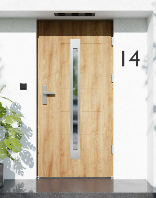 Drzwi zewnętrzne do domu z ościeżnicą aluminiową Libre 11 w systemie Alu extra RC2