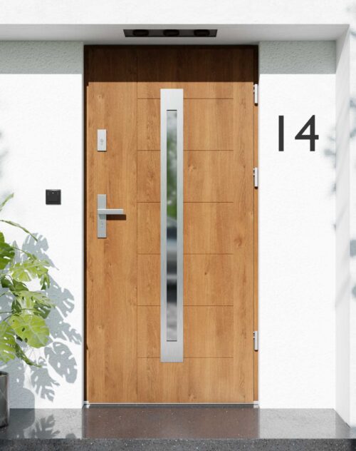 Drzwi zewnętrzne do domu z ościeżnicą aluminiową Libre 11 w systemie Alu