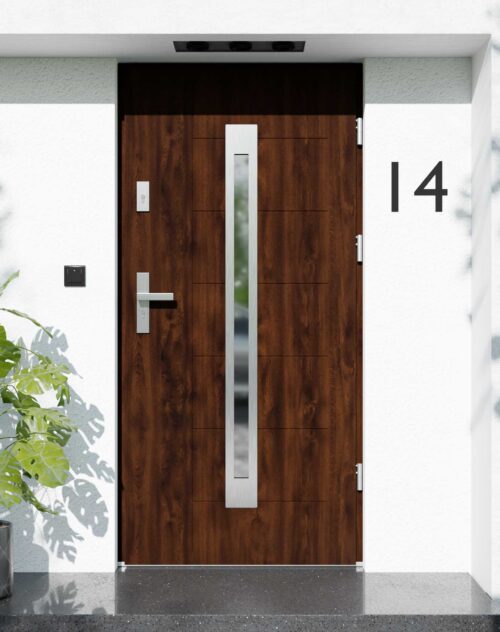 Drzwi zewnętrzne do domu z ościeżnicą aluminiową Libre 11 w systemie Alu