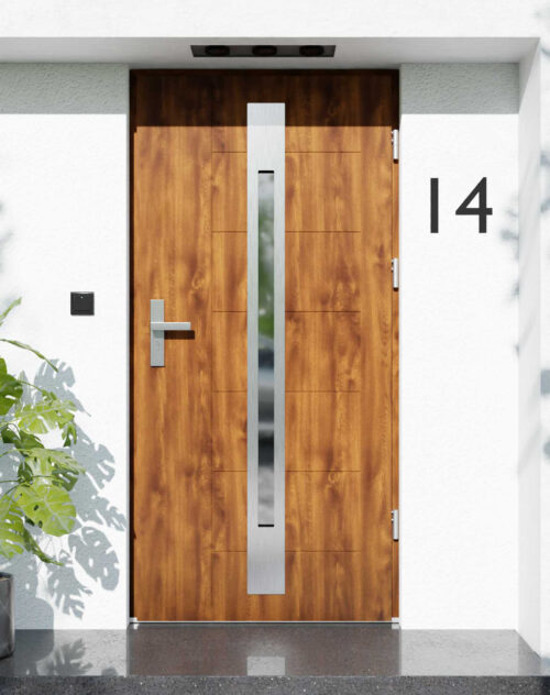 Drzwi zewnętrzne do domu z ościeżnicą aluminiową Libre 31 w systemie Alu extra