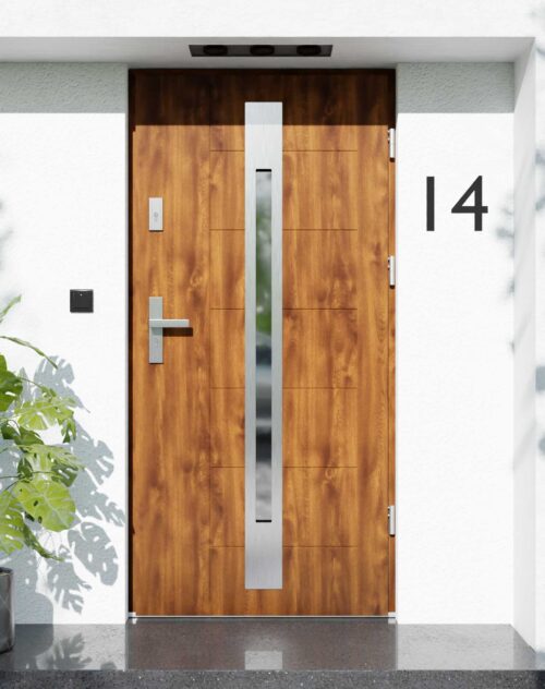 Drzwi zewnętrzne do domu z ościeżnicą aluminiową Libre 31 w systemie Alu