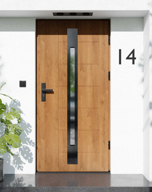 Drzwi zewnętrzne do domu z ościeżnicą aluminiową Libre 31 Noir w systemie Alu extra RC2