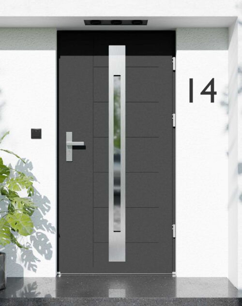 Drzwi zewnętrzne do domu z ościeżnicą aluminiową Libre 31 w systemie Alu extra