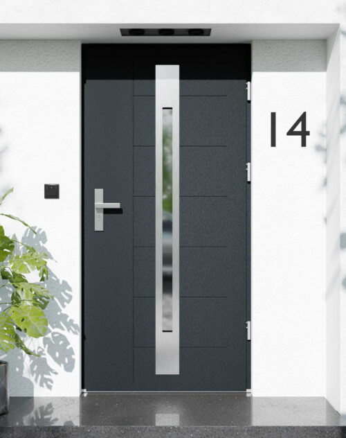 Drzwi zewnętrzne do domu z ościeżnicą aluminiową Libre 31 w systemie Alu extra