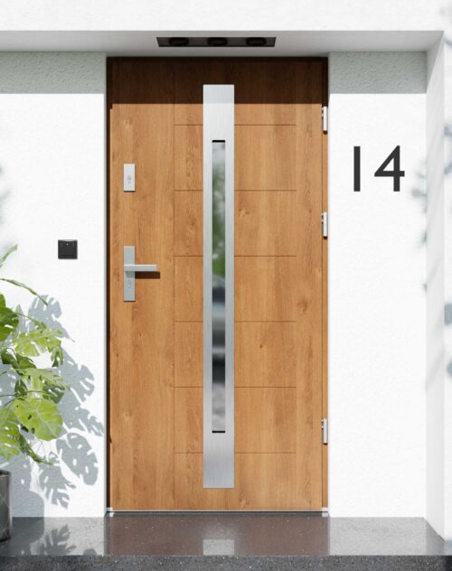 Drzwi zewnętrzne do domu z ościeżnicą aluminiową Libre 31 w systemie Alu