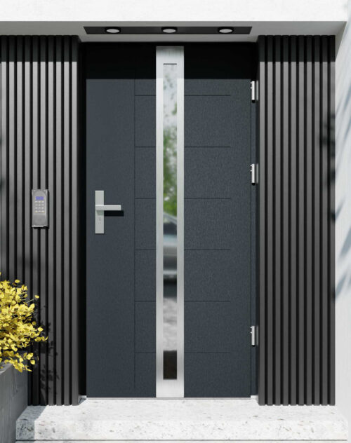Drzwi zewnętrzne do domu z ościeżnicą aluminiową Libre 32 w systemie Alu extra