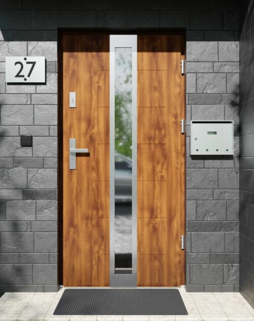 Drzwi zewnętrzne do domu z ościeżnicą aluminiową Libre 33 w systemie Alu