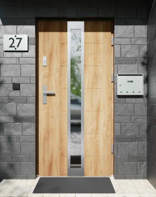 Drzwi zewnętrzne do domu z ościeżnicą aluminiową Libre 33 w systemie Alu