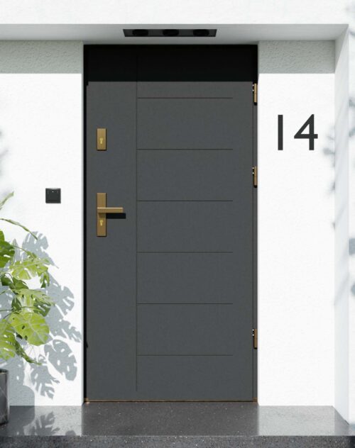 Drzwi zewnętrzne do domu z ościeżnicą aluminiową Libre 01 w systemie Alu
