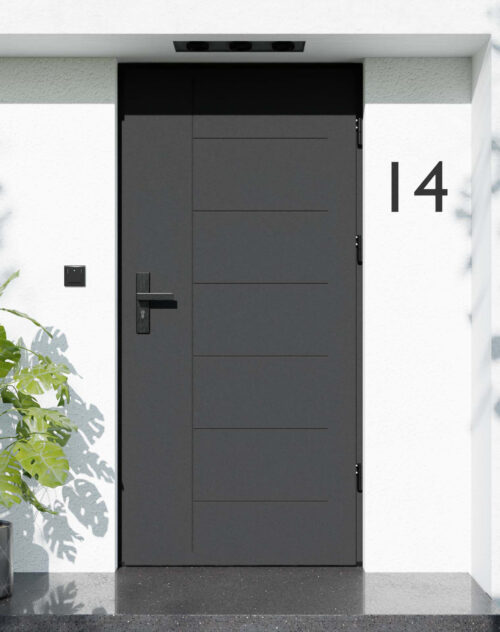 Drzwi zewnętrzne do domu z ościeżnicą aluminiową Libre 01 w systemie Alu extra