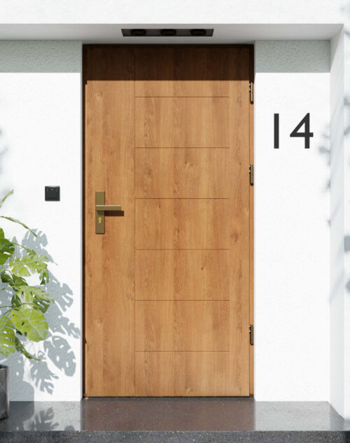 Drzwi zewnętrzne do domu z ościeżnicą aluminiową Libre 01 w systemie Alu extra