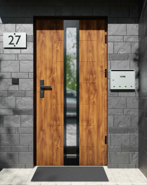 Drzwi zewnętrzne do domu z ościeżnicą aluminiową Libre 33 Noir w systemie Alu extra