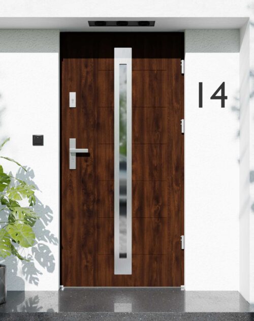 Drzwi zewnętrzne do domu z ościeżnicą aluminiową Libre 34 w systemie Alu
