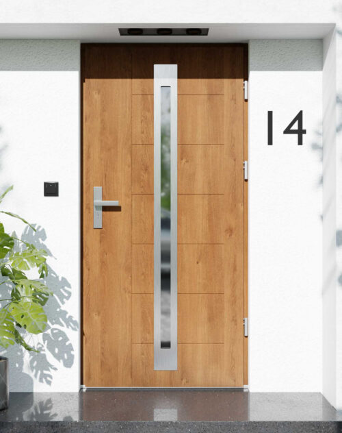 Drzwi zewnętrzne do domu z ościeżnicą aluminiową Libre 34 w systemie Alu extra RC2
