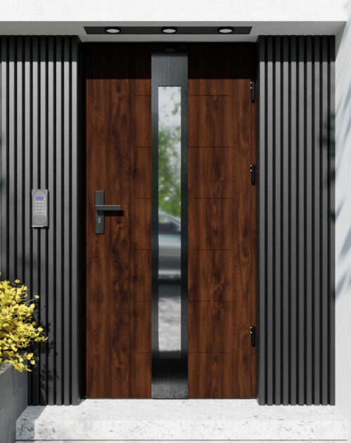 Drzwi zewnętrzne do domu z ościeżnicą aluminiową Libre 35 Noir w systemie Alu extra RC2