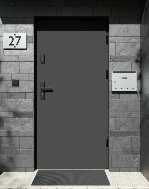 Drzwi zewnętrzne do domu z ościeżnicą aluminiową Otto 01 w systemie Alu