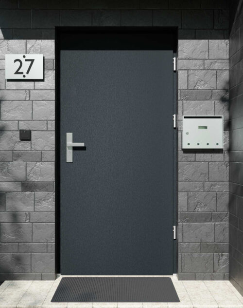 Drzwi zewnętrzne do domu z ościeżnicą aluminiową Otto 01 w systemie Alu extra RC2
