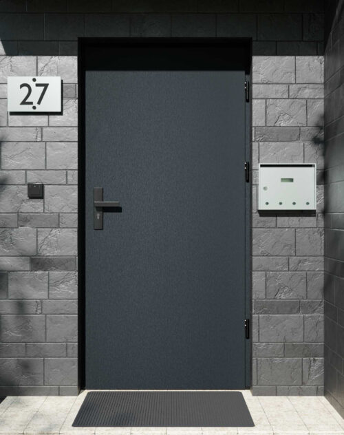 Drzwi zewnętrzne do domu z ościeżnicą aluminiową Otto 01 w systemie Alu extra RC2