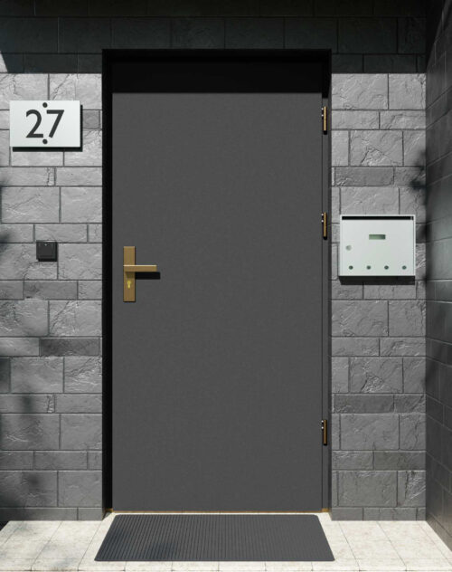 Drzwi zewnętrzne do domu z ościeżnicą aluminiową Otto 01 w systemie Alu extra