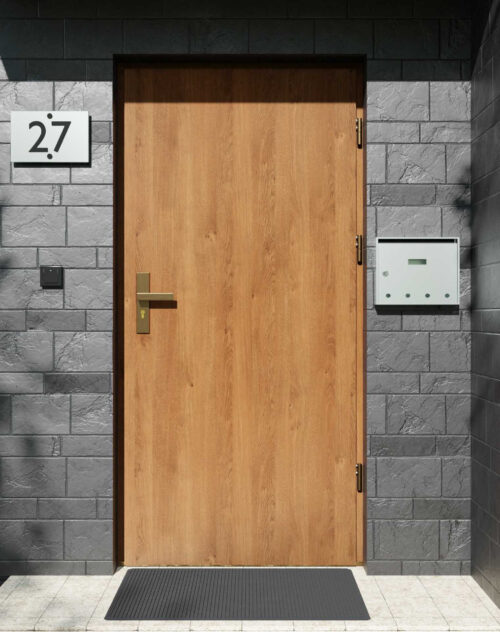 Drzwi zewnętrzne do domu z ościeżnicą aluminiową Otto 01 w systemie Alu extra