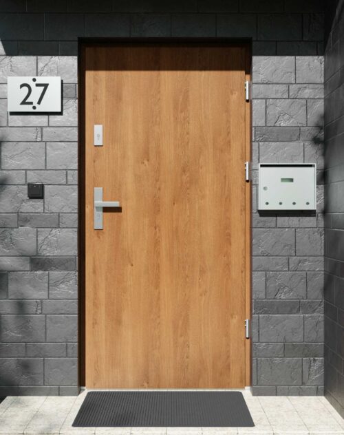 Drzwi zewnętrzne do domu z ościeżnicą aluminiową Otto 01 w systemie Alu