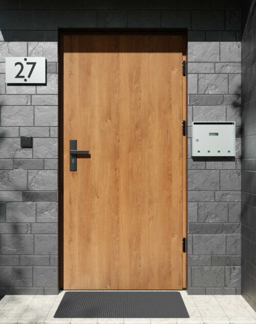 Drzwi zewnętrzne do domu z ościeżnicą aluminiową Otto 01 w systemie Alu extra RC2