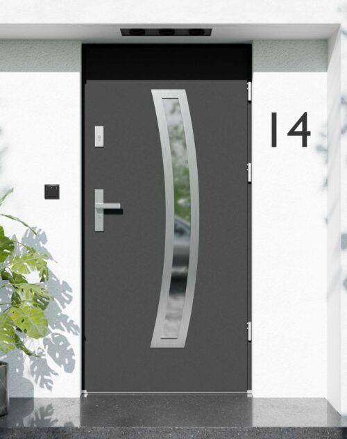 Drzwi zewnętrzne do domu z ościeżnicą aluminiową Otto 02 w systemie Alu