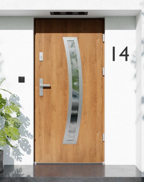 Drzwi zewnętrzne do domu z ościeżnicą aluminiową Otto 02 w systemie Alu