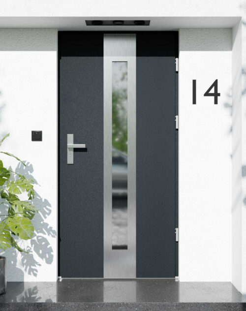 Drzwi zewnętrzne do domu z ościeżnicą drewnianą Otto 05 w systemie Wood extra