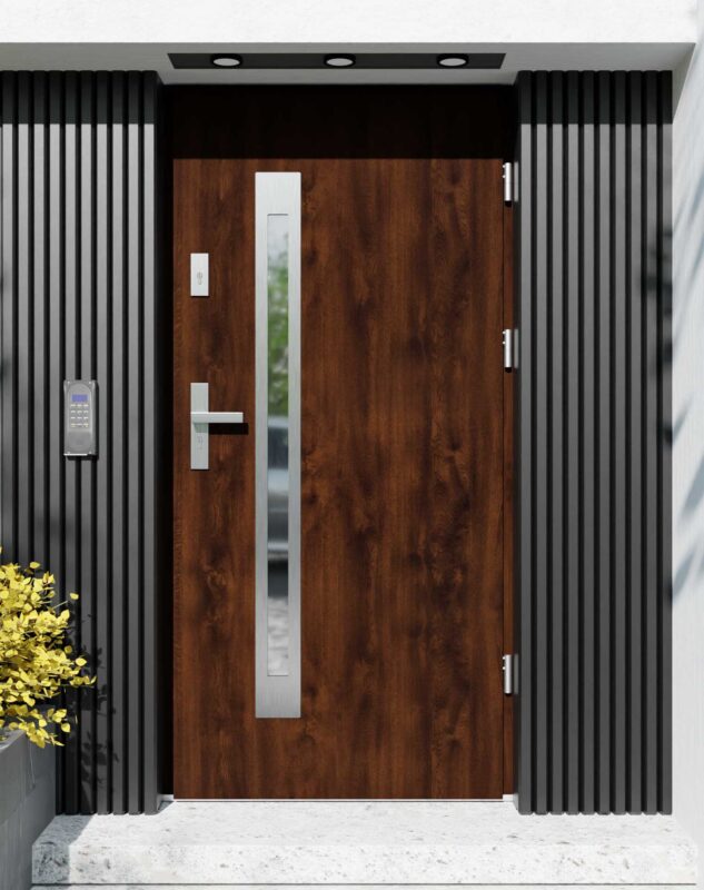 Drzwi zewnętrzne do domu z ościeżnicą stalową Otto 11B w systemie Steel Extra