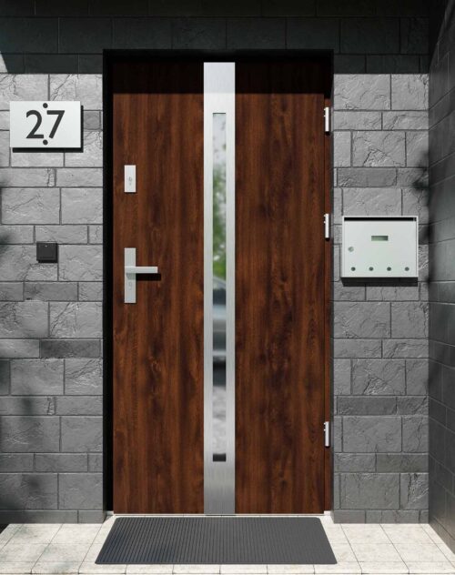 Drzwi zewnętrzne do domu z ościeżnicą aluminiową Otto 12 w systemie Alu
