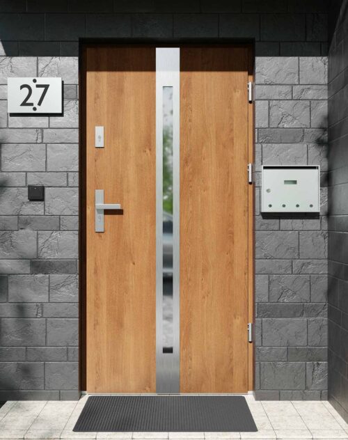Drzwi zewnętrzne do domu z ościeżnicą aluminiową Otto 12 w systemie Alu