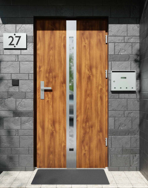 Drzwi zewnętrzne do domu z ościeżnicą aluminiową Otto 12 w systemie Alu extra