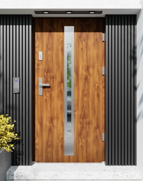 Drzwi zewnętrzne do domu z ościeżnicą aluminiową Otto 31 w systemie Alu