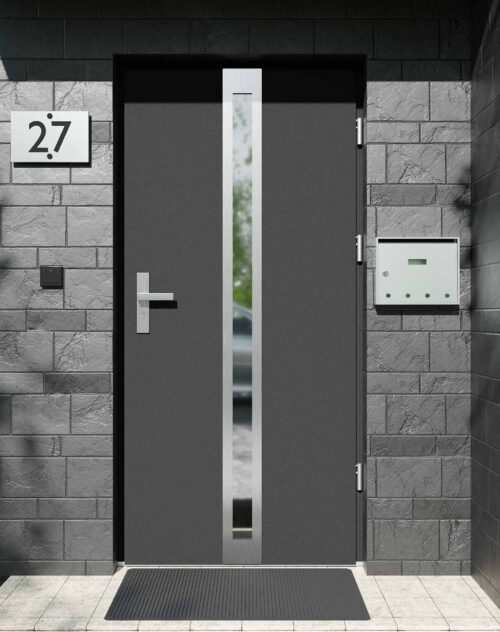 Drzwi zewnętrzne do domu z ościeżnicą aluminiową Otto 32 w systemie Alu extra