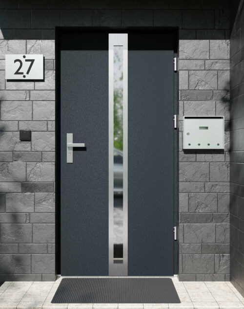 Drzwi zewnętrzne do domu z ościeżnicą aluminiową Otto 32 w systemie Alu extra