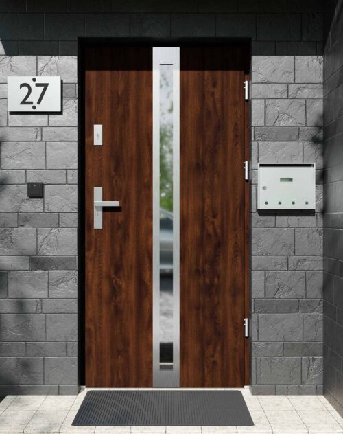 Drzwi zewnętrzne do domu z ościeżnicą aluminiową Otto 32 w systemie Alu