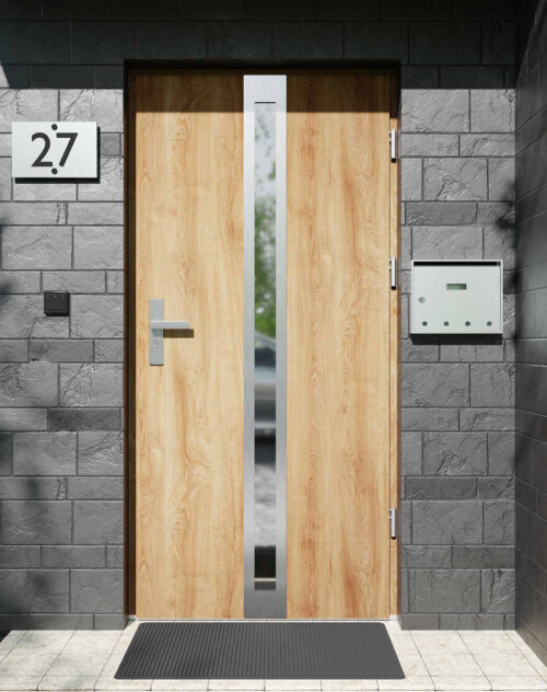 Drzwi zewnętrzne do domu z ościeżnicą aluminiową Otto 32 w systemie Alu extra