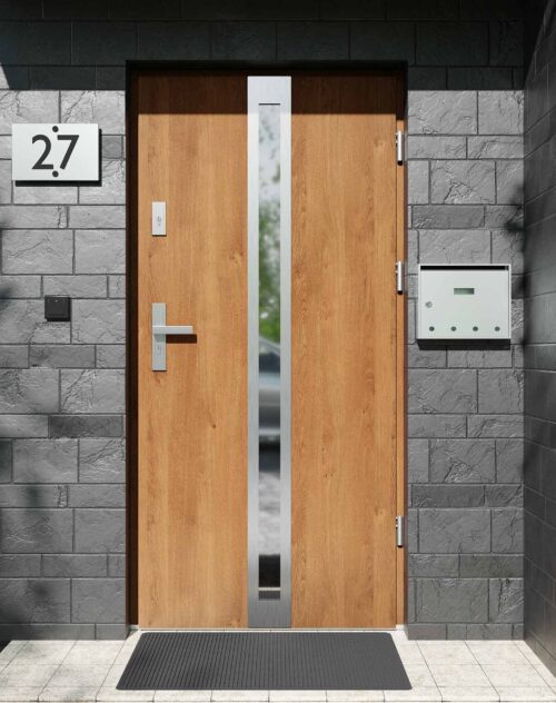 Drzwi zewnętrzne do domu z ościeżnicą aluminiową Otto 32 w systemie Alu