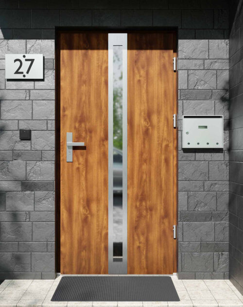 Drzwi zewnętrzne do domu z ościeżnicą aluminiową Otto 32 w systemie Alu extra