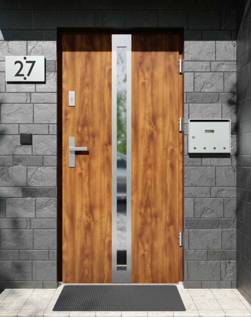 Drzwi zewnętrzne do domu z ościeżnicą aluminiową Otto 32 w systemie Alu