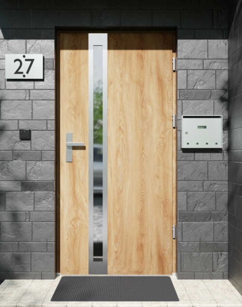 Drzwi zewnętrzne do domu z ościeżnicą drewnianą Otto 32B w systemie Wood extra