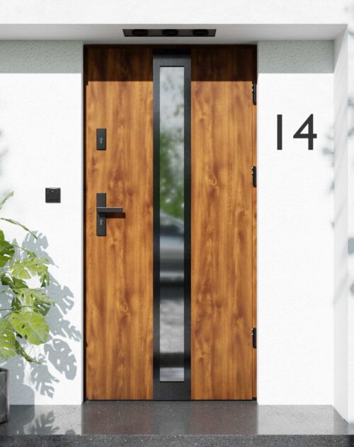 Drzwi zewnętrzne do domu z ościeżnicą aluminiową Otto 33 Noir w systemie Alu