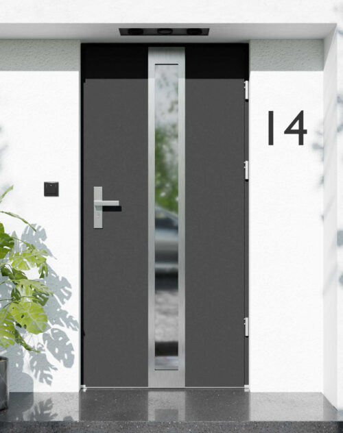 Drzwi zewnętrzne do domu z ościeżnicą aluminiową Otto 33 w systemie Alu extra