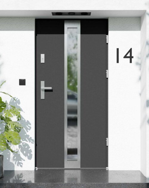 Drzwi zewnętrzne do domu z ościeżnicą aluminiową Otto 33 w systemie Alu