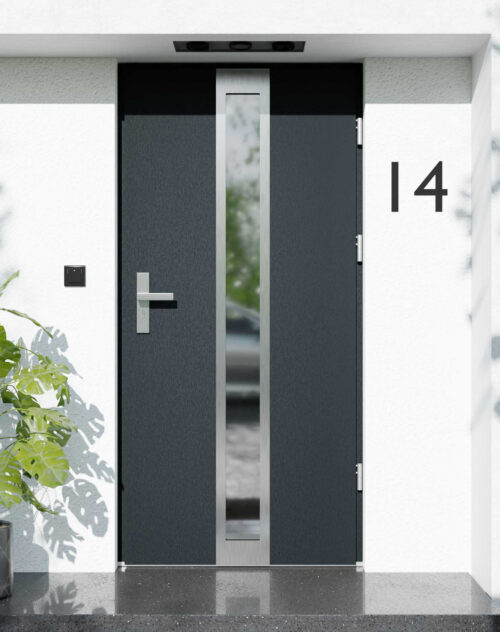 Drzwi zewnętrzne do domu z ościeżnicą aluminiową Otto 33 w systemie Alu extra
