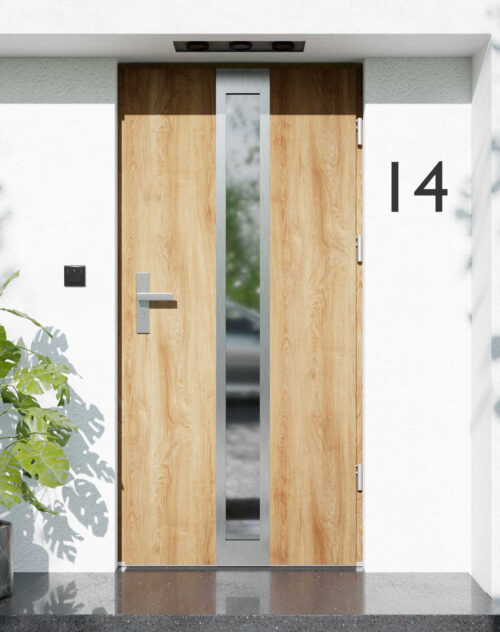 Drzwi zewnętrzne do domu z ościeżnicą aluminiową Otto 33 w systemie Alu extra